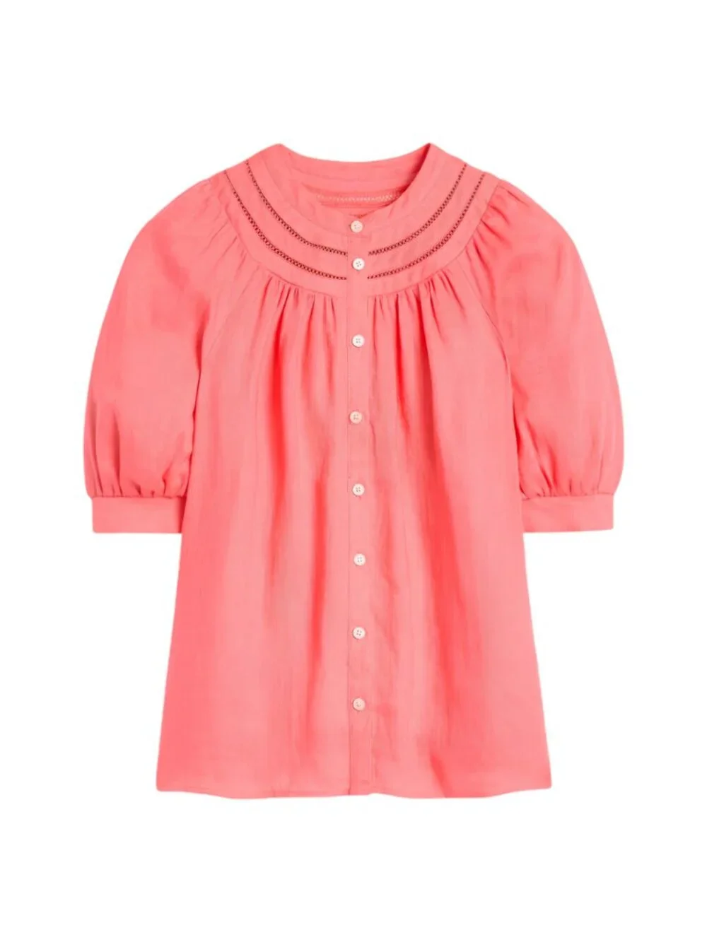 NWT Boden Bea Linen Top Azealia Pink US Size 16-18